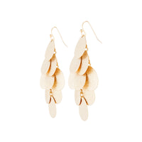 Gold Layered Textured Leaf Drop Earrings - link has visual effect only