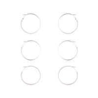 Silver Gold Gunmetal Glitter Hoop Earring Pack - link has visual effect only