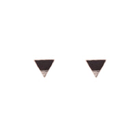 Silver Half Enamel Black Triangle Stud Earrings - link has visual effect only