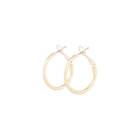 Polished Gold Dainty Hoop Earrings - link has visual effect only