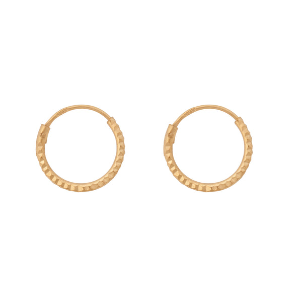 Gold Plated Sterling Silver Diamond Cut Nose Ring