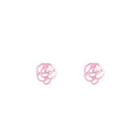 Pink Floral Cut-Out Stud Earrings - link has visual effect only