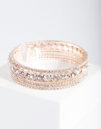 Rose Gold Multi Diamante Arm Cuff - link has visual effect only