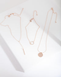Rose Gold Circle Choker Pack - link has visual effect only