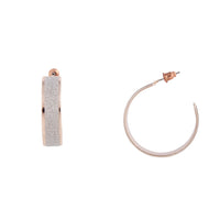Rose Gold Glitter 3cm Hoop Earrings - link has visual effect only